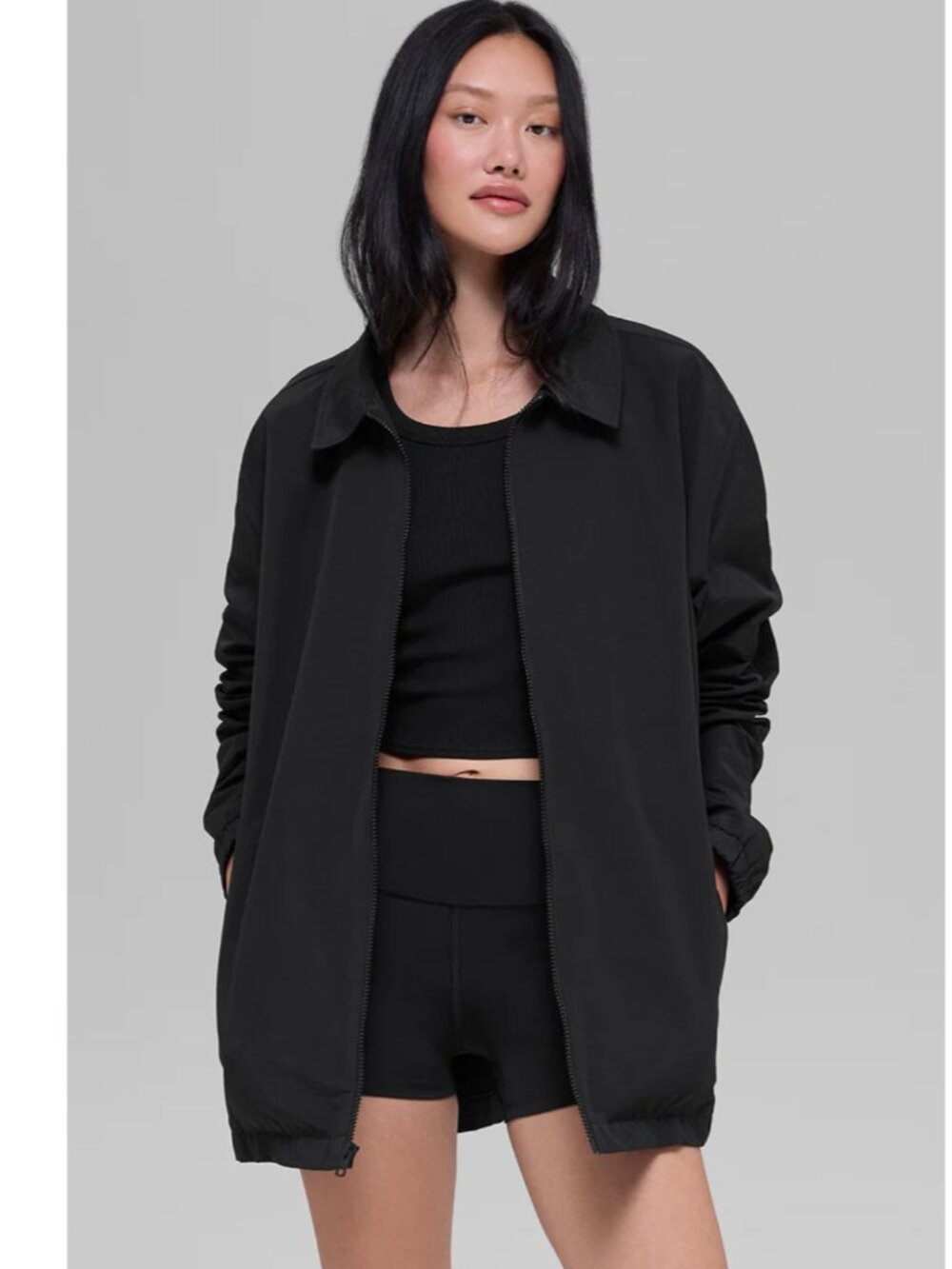 Alo Yoga Torrent Overshirt Large Black NWOT